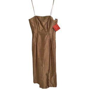 🆕 NWT Watters & Watters Gold Midi Dress